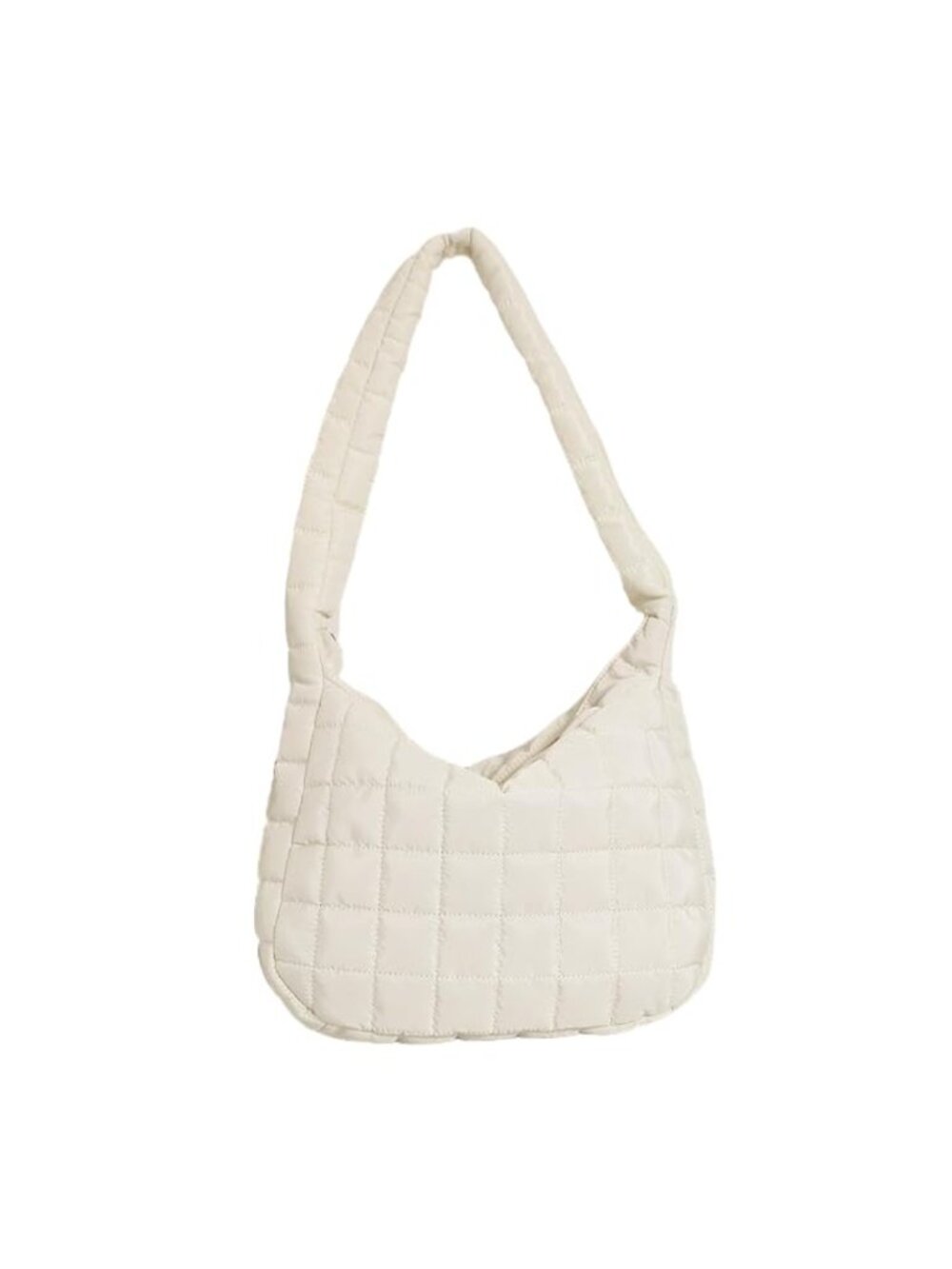 Quilted Puffer Tote Bag Lightweight Nylon Travel Shoulder Bag
